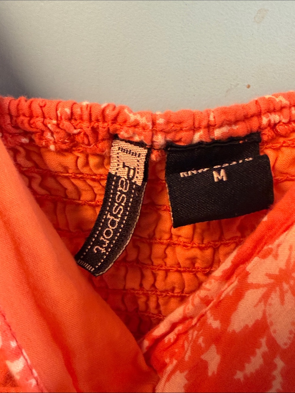 Passport Orange Cotton Sundress Medium NEW